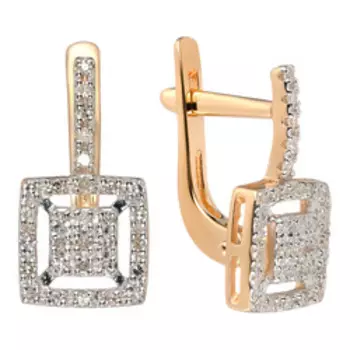 Золотые серьги с бриллиантами