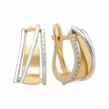 Золотые серьги с бриллиантами