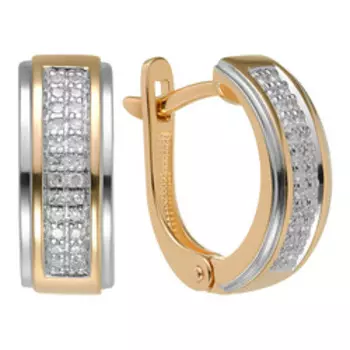 Золотые серьги с бриллиантами