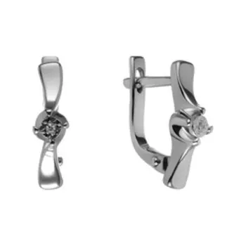 Золотые серьги с бриллиантами