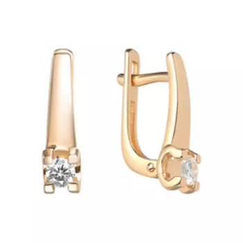 Золотые серьги с бриллиантами