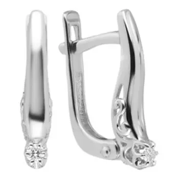 Золотые серьги с бриллиантами