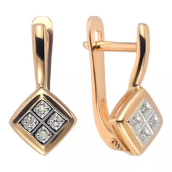 Золотые серьги с бриллиантами