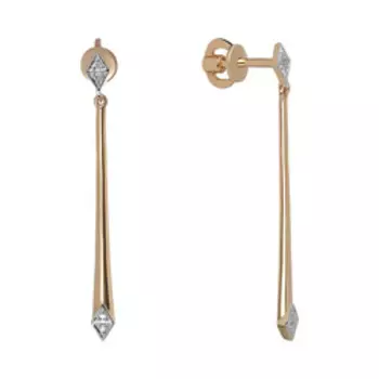 Золотые серьги с бриллиантами