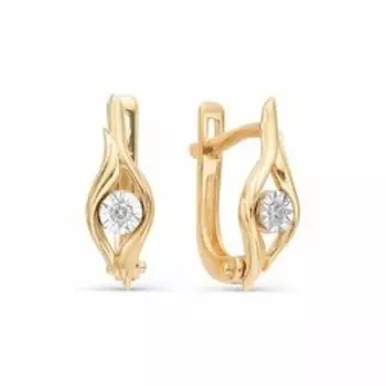 Золотые серьги с бриллиантами