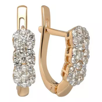 Золотые серьги с бриллиантами