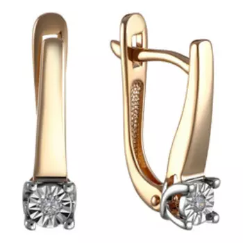 Золотые серьги с бриллиантами