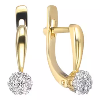 Золотые серьги с бриллиантами