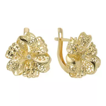 Золотые серьги с бриллиантами