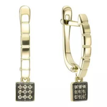 Золотые серьги с бриллиантами