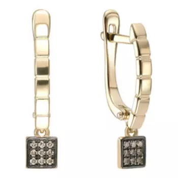 Золотые серьги с бриллиантами