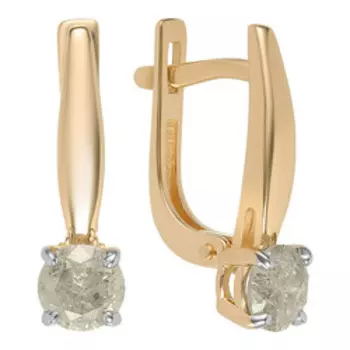 Золотые серьги с бриллиантами