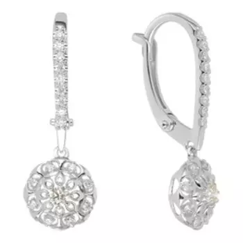 Золотые серьги с бриллиантами