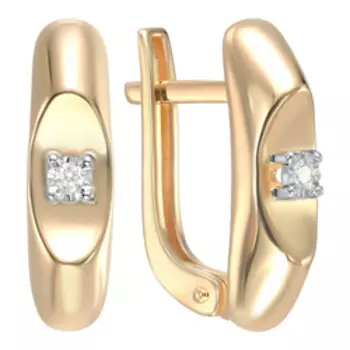 Золотые серьги с бриллиантами