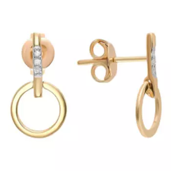 Золотые серьги с бриллиантами