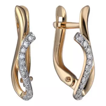 Золотые серьги с бриллиантами