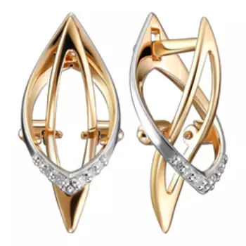 Золотые серьги с бриллиантами