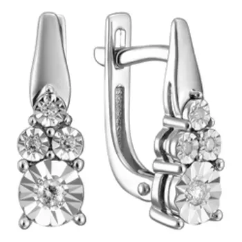 Золотые серьги с бриллиантами