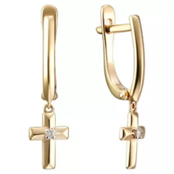 Золотые серьги с бриллиантами