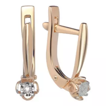 Золотые серьги с бриллиантами