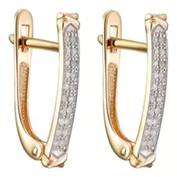 Золотые серьги с бриллиантами