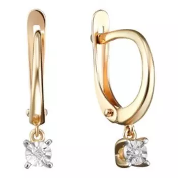 Золотые серьги с бриллиантами