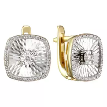 Золотые серьги с бриллиантами