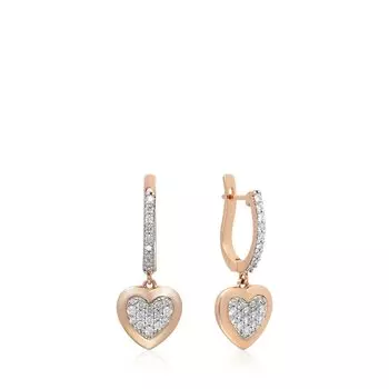 Золотые серьги с бриллиантами