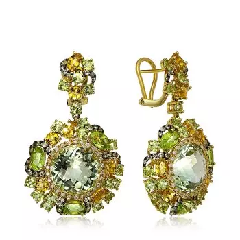 Золотые серьги с бриллиантами