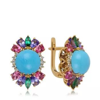 Золотые серьги с бриллиантами