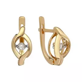 Золотые серьги с бриллиантами