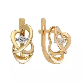 Золотые серьги с бриллиантами