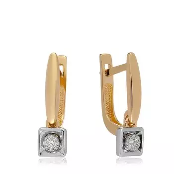 Золотые серьги с бриллиантами