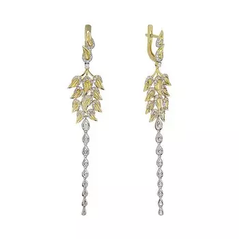 Золотые серьги с бриллиантами