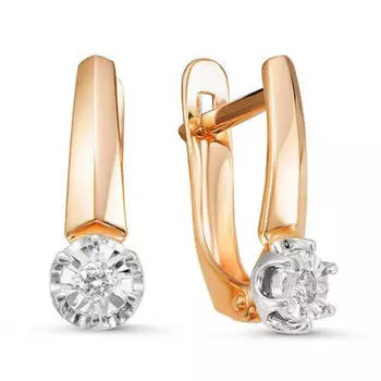 Золотые серьги с бриллиантами