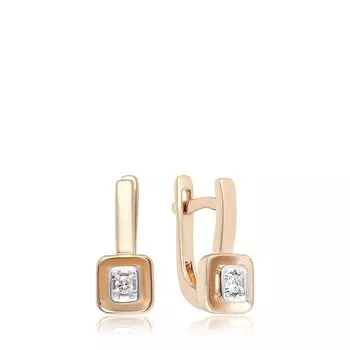 Золотые серьги с бриллиантами