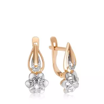 Золотые серьги с бриллиантами