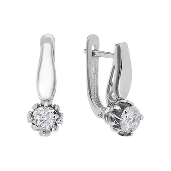 Золотые серьги с бриллиантами