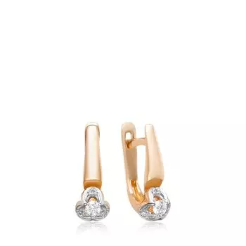 Золотые серьги с бриллиантами