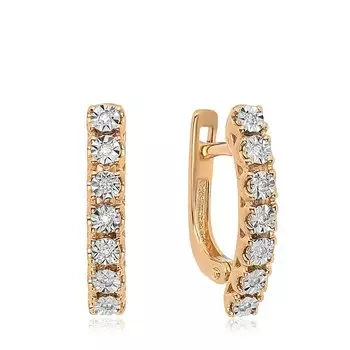 Золотые серьги с бриллиантами