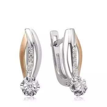 Золотые серьги с бриллиантами