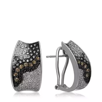 Золотые серьги с бриллиантами