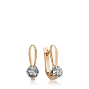 Золотые серьги с бриллиантами