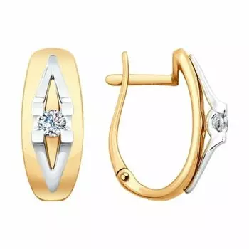 Золотые серьги с бриллиантами