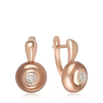 Золотые серьги с бриллиантами