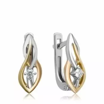 Золотые серьги с бриллиантами