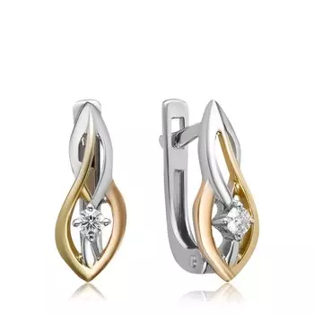 Золотые серьги с бриллиантами