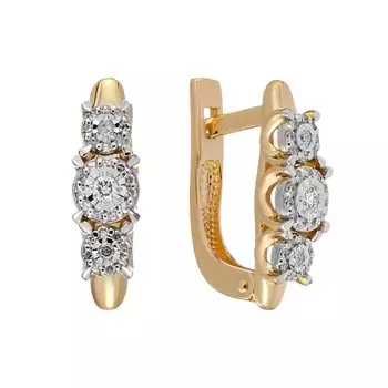 Золотые серьги с бриллиантами