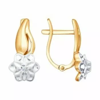 Золотые серьги с бриллиантами