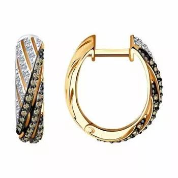 Золотые серьги с бриллиантами